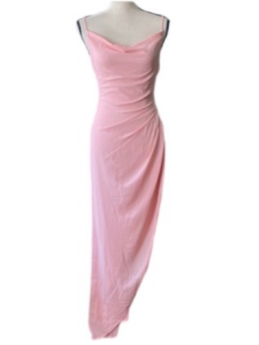 More to Come  Catalina Wrap Maxi draped  gown in Blush